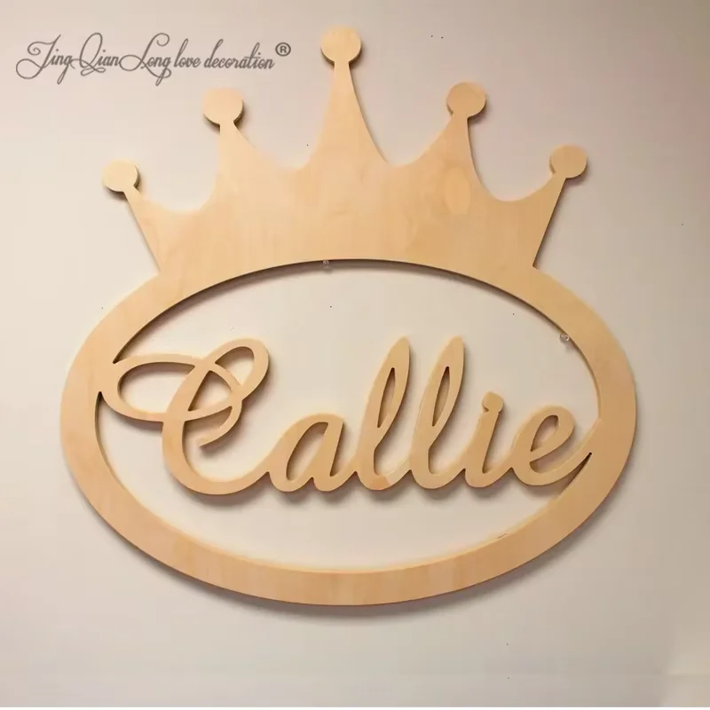 Custom Name Sign for Kids Princess Name Sign Wooden Sign Room Decor Room Baby Shower Gift