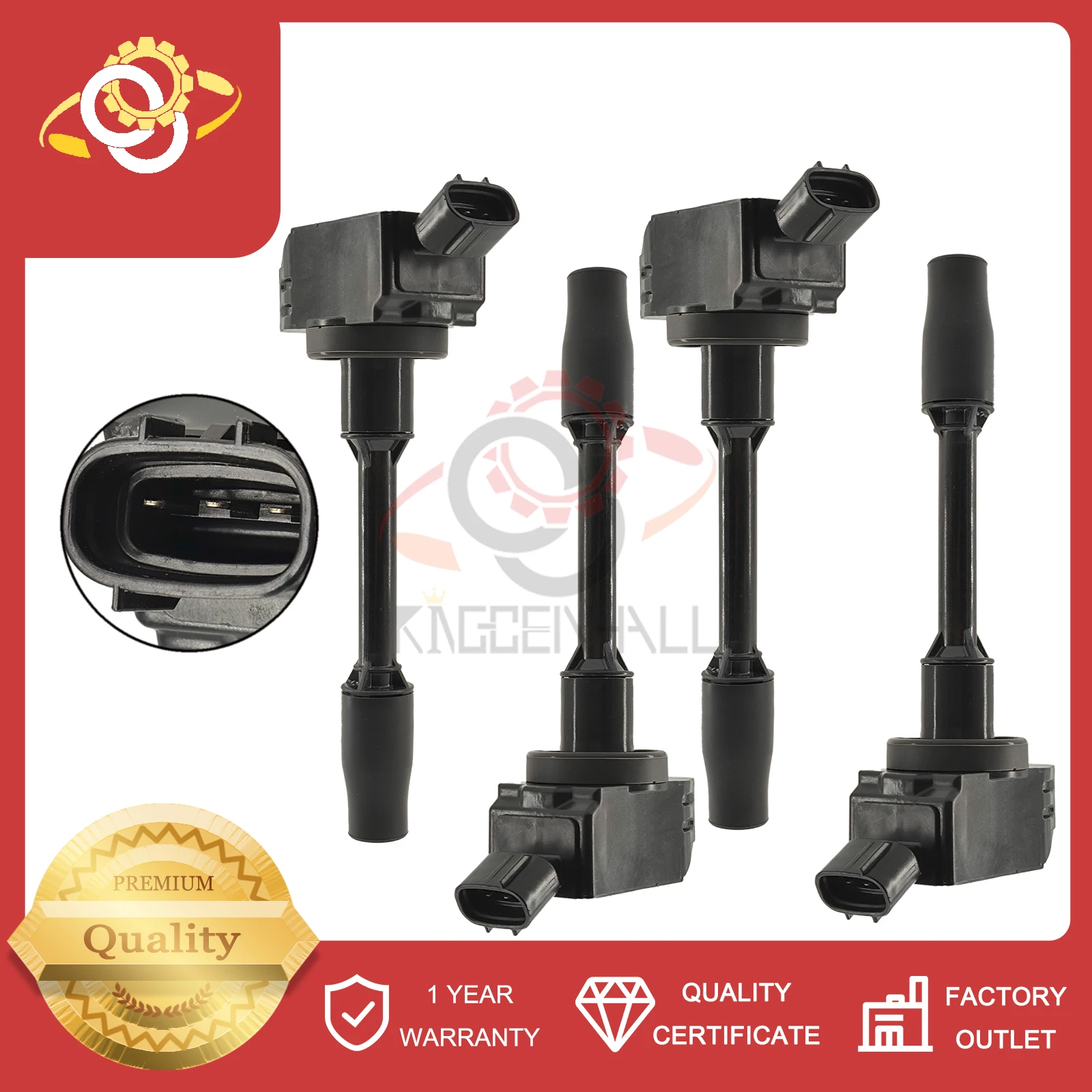 

4PCS Ignition Coil Pack 90919-C2010 Compatible With Toyota Prius Corolla C-HR Lexus UX250h 1.8L 2.0L Engine Parts 099700-2460