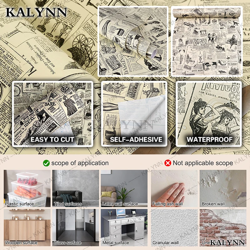 Vintage Contact Paper Many Type Peel and Stick Self Adhesive Wallpaper Removable Stickers Roll for Furniture Shelf Drawer Liner
