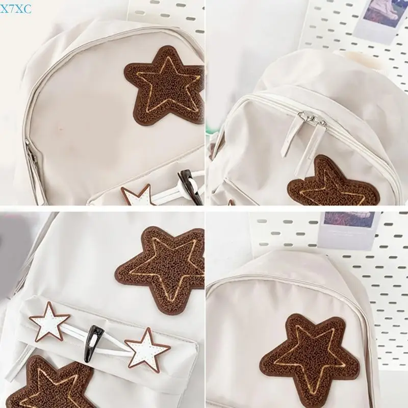 X7XC Fashionable School Bag Nylon Backpack Travel Daypack Suitable for Daily Usse