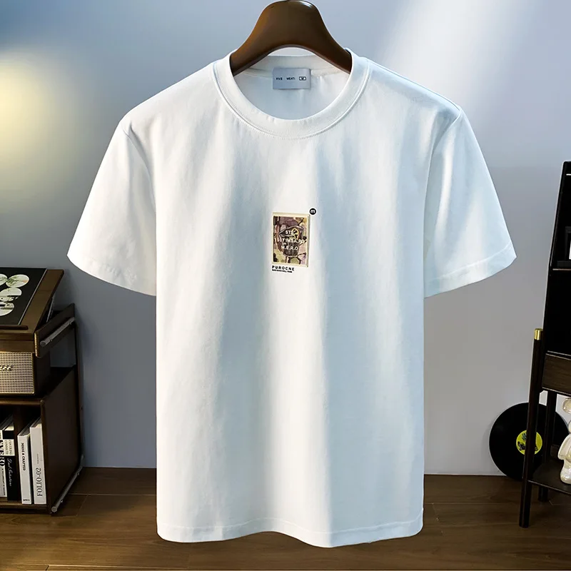 

Short sleeved T-shirt men's summer 2025 new style simple and versatile elastic breathable street fashion loose top