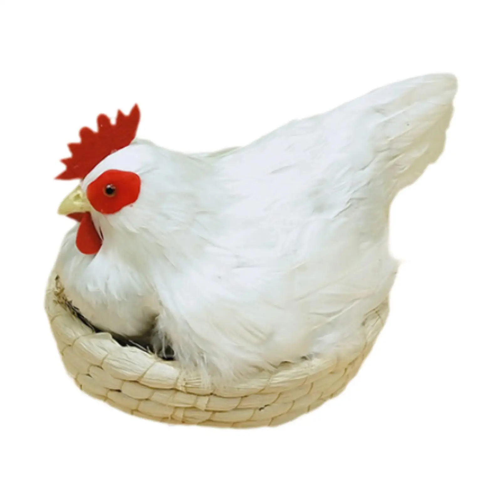 

Chicken Simulation Model Artificial Farm Animal Simulation Hen Figurine Garden Statue for Kitchen Farm Garden Yard Store