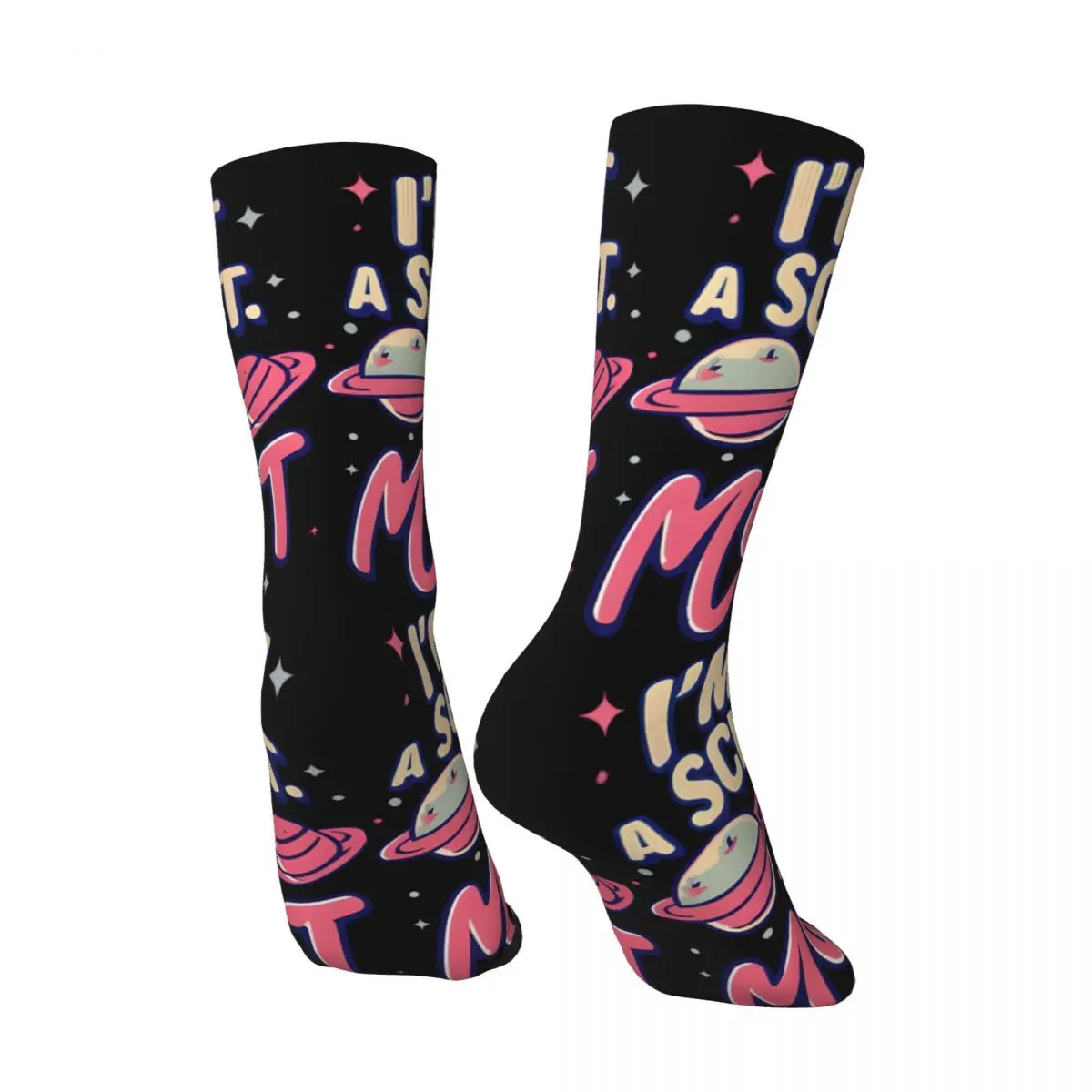 Crazy compression Amazing Sock for Men Harajuku Space Force Netflix Seamless Pattern Crew Sock Novelty