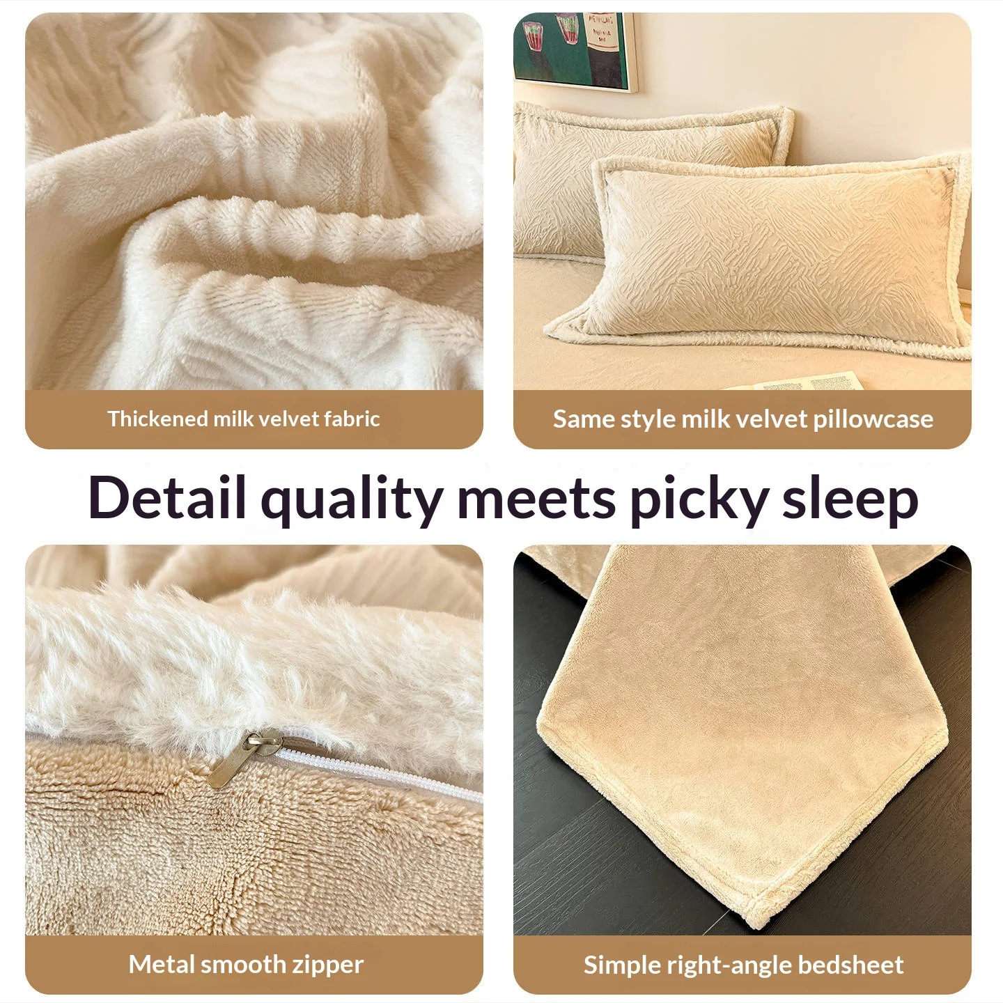 Winter Coral Fleece Duvet Cover Suit Plush Comforter Cover Queen King Bedding Set with Quilt Cover Bedsspread Pillowcase 4pcs