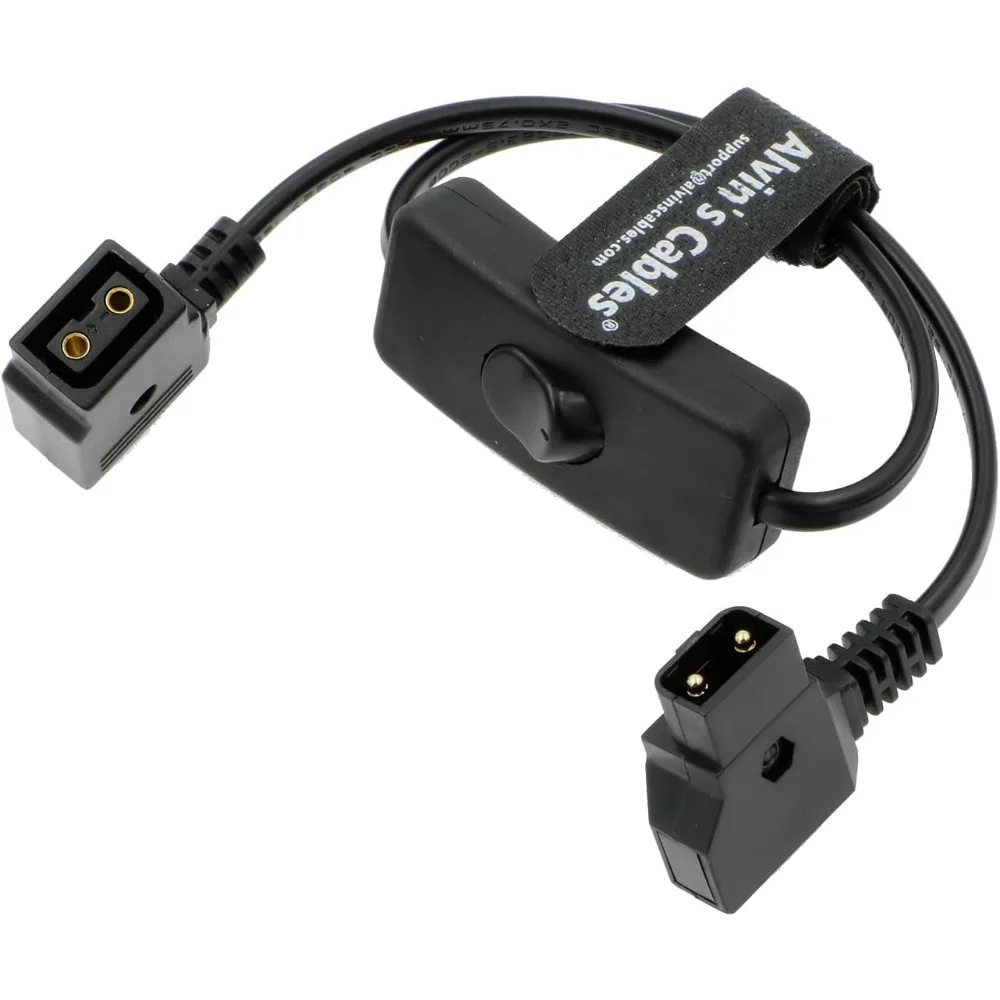 

Alvin's Cables D tap Female to D-Tap Male Extension Cable with Switch for V-Mount Battery 12inches|30cm