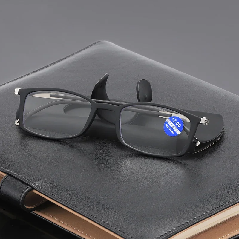 Portable Ultra Thin Reading Glasses with Phone Stands Glasses Case Mini Wallet Presbyopia Eyeglasses Full Frame +1.5 +2.0 +2.5