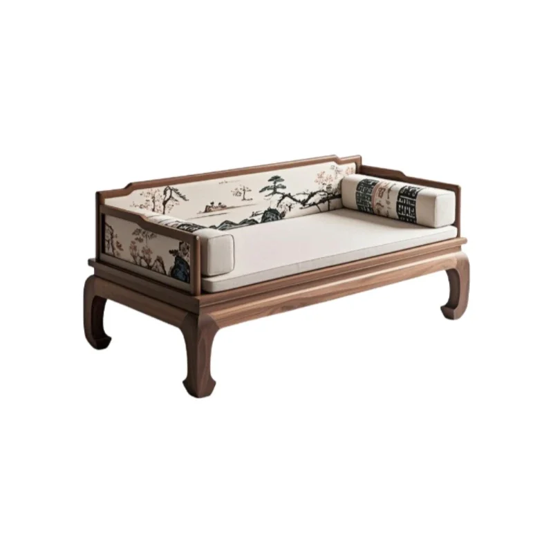 

Black Walnut Arhat Bed New Chinese Sofa Bed Song Dynasty Aesthetics Living Room Bedroom Multifunctional