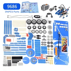 396Pcs Technical Beam Gears Wheels Bricks Parts Pack fit for 9686 Simple and Motorized Mechanisms Base Educational Dacta Set Toy