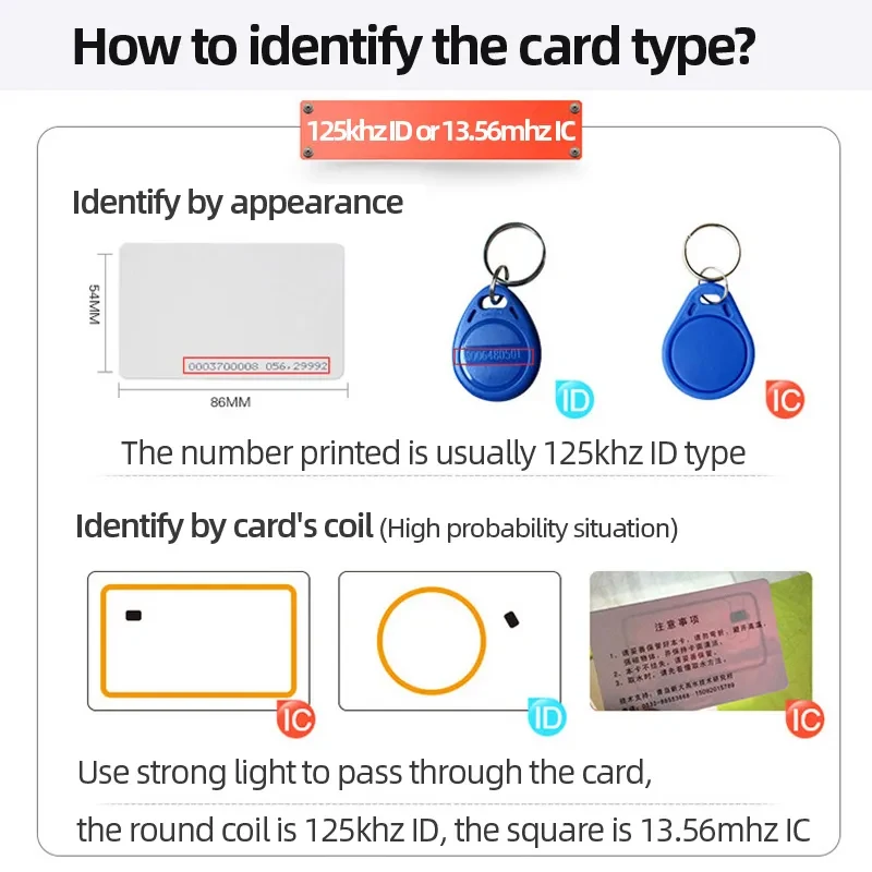 English 10 Frequency RFID Reader Writer Copier Duplicator IC/ID with USB Cable for 125Khz 13.56Mhz Cards LCD Screen