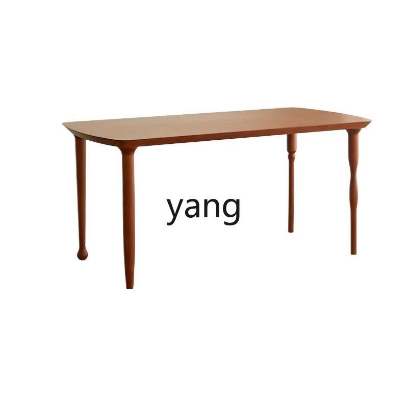 

L'm'm Household Small Apartment Cherrywood Rectangular Modern Simple Retro Solid Wood Dining Table