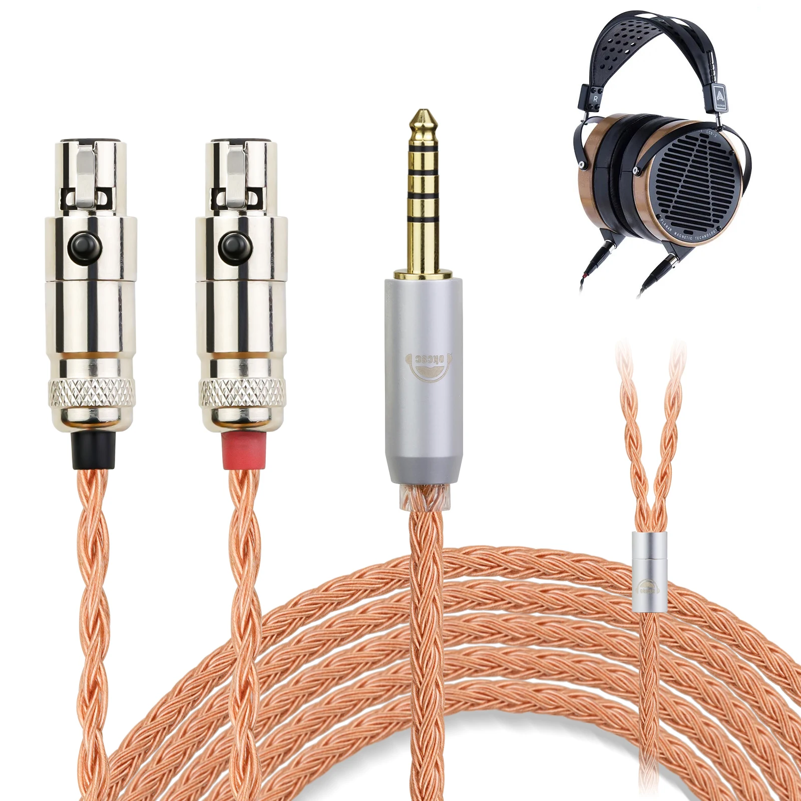 OKCSC Standard Headphone Cable for Audeze LCD-X LCD-3 LCD-4 2.5mm