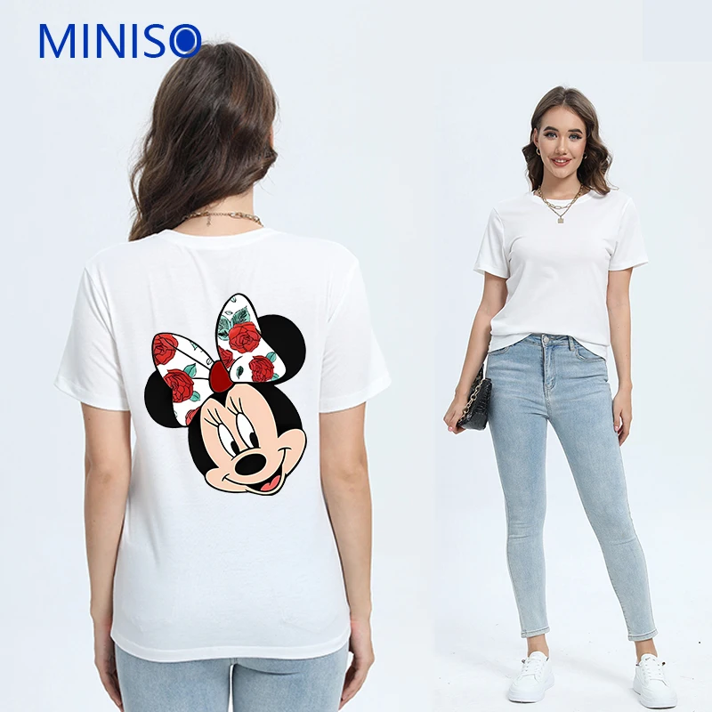 

Print Short Sleeve T-Shirt Women's Summer Athleisure Fashion Trend Women's Short Sleeve Top Comfortable Clothing Disney Mickey