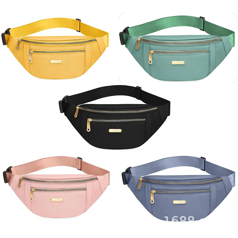 Cross-border Sports Messenger Bag Women's Korean Version Casual Oxford Cloth Anti-splashing Shoulder Bag Multi-layer Fanny