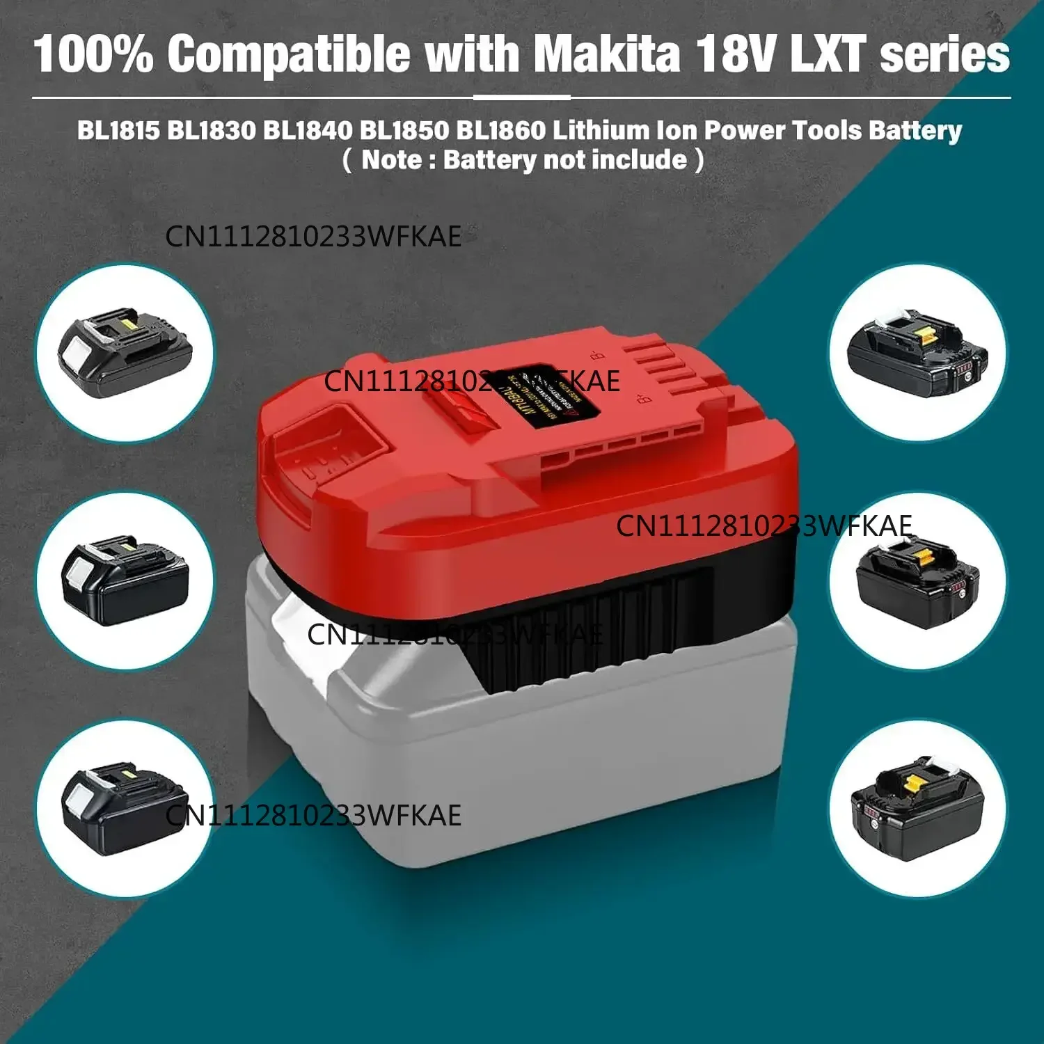 Adapter for Bauer 20v Tools Used for Makita 18v Li-ion Battery Converter for makita to for Bauer Battery Adapter