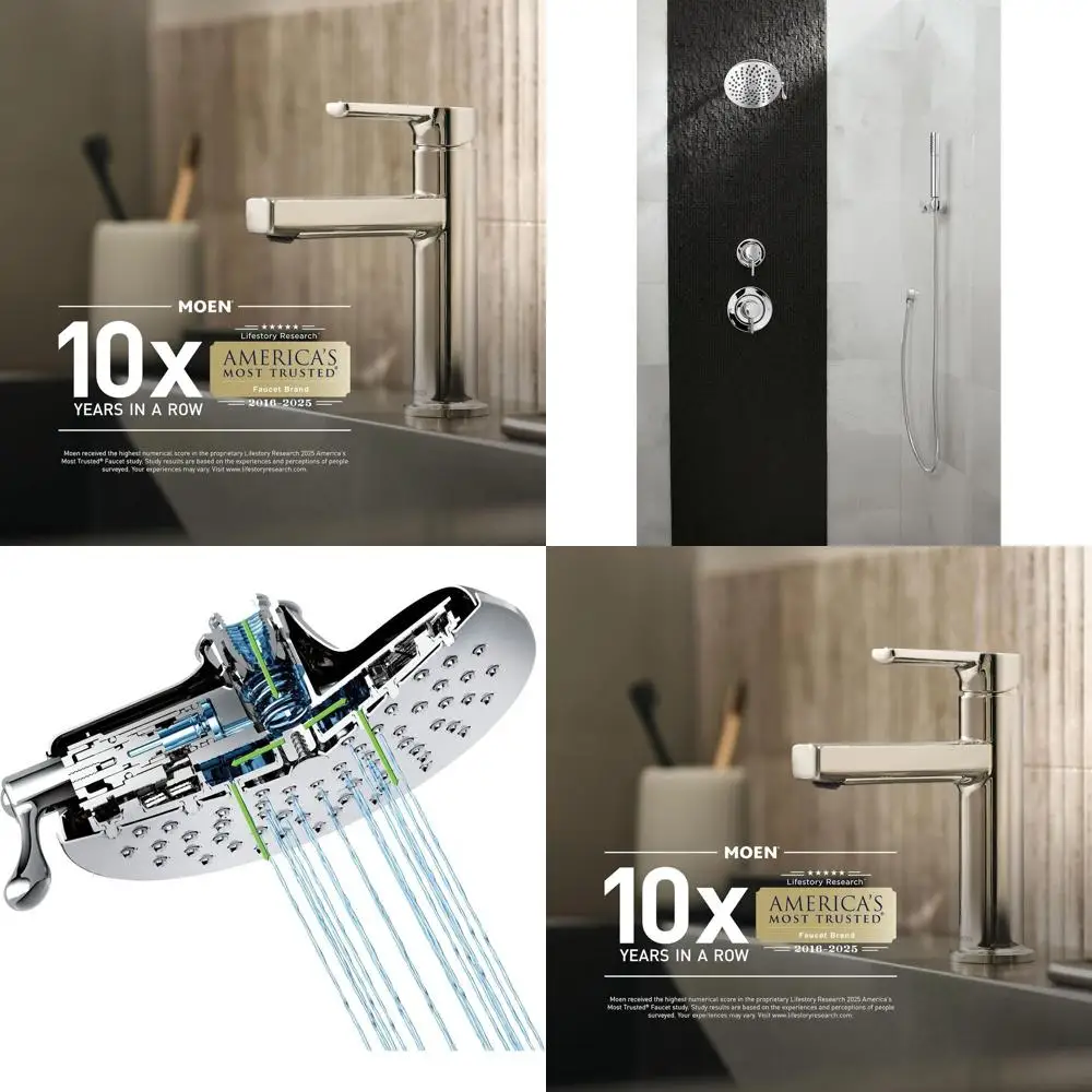

8 High-Pressure Rain Shower Head with Immersion Tech for Deep Clean, VelocityChromeTwo S6320
