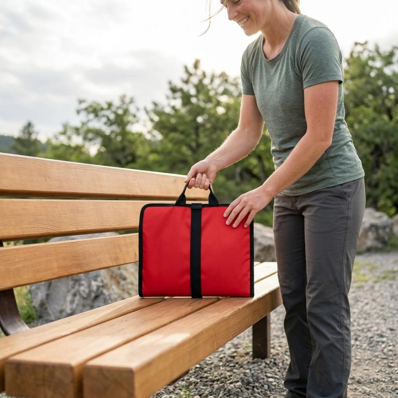 Foldable Storage Bag Mesh Pockets Nylon Storage Bag Handled Zipper Pouch Zippered Sections Carry Handle