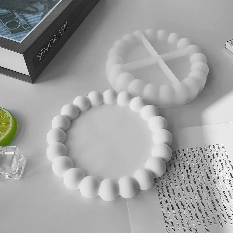 Diy Round Bubble Tray Coaster Silicone Mold Suitable For Diy Resin Jewelry Storage Tray, Plaster Tray, Home Decor Handicraft view 3