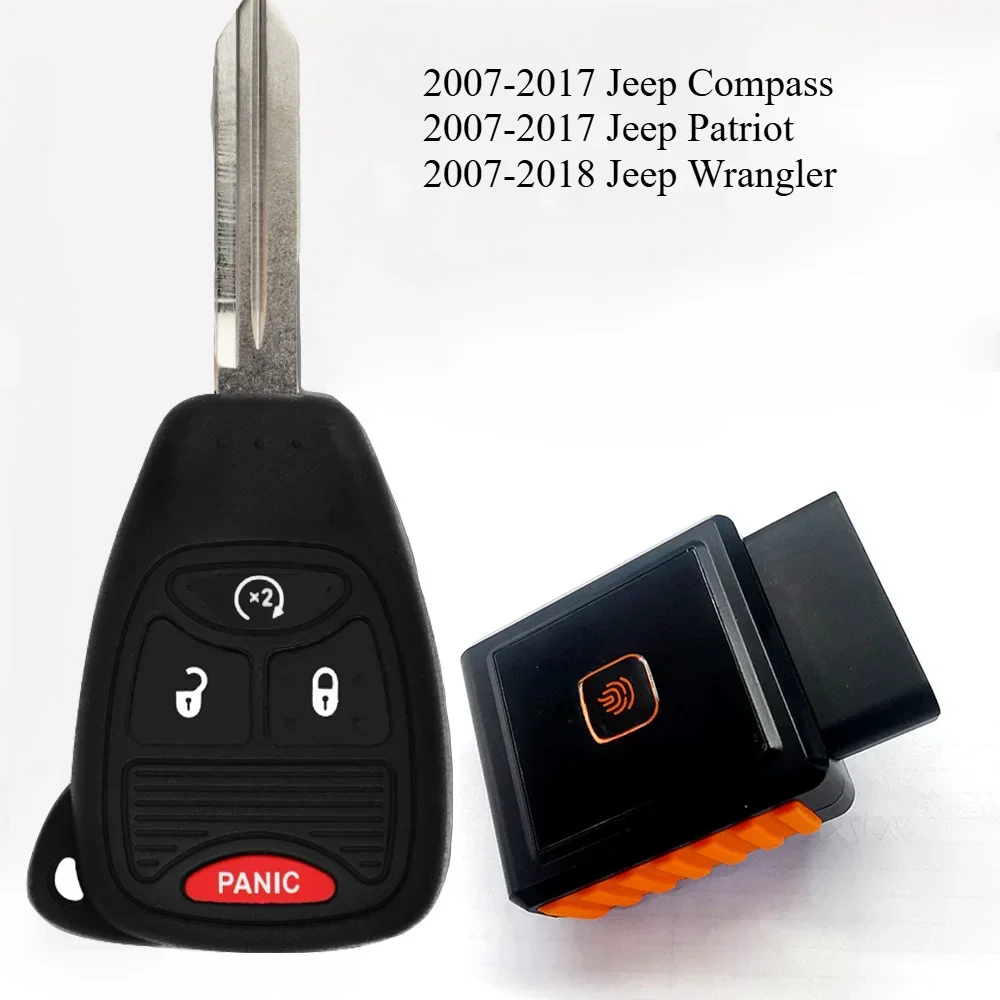 Oht692427aa obd key programmierer 4 tasten 315 mhz schlüssel los für jeep kompass jeep patriot 2010-2015 jeep wrangler 2014-2018