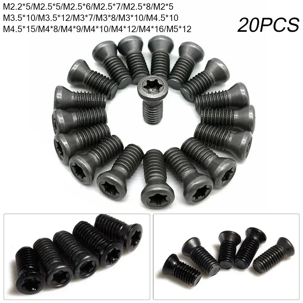 

20Pcs Torx Screws M2 M2.5.5 M4 M5 Metal Replacement Carbide For CNC lathe tools Inserts Lathe Tools Machinery Industries