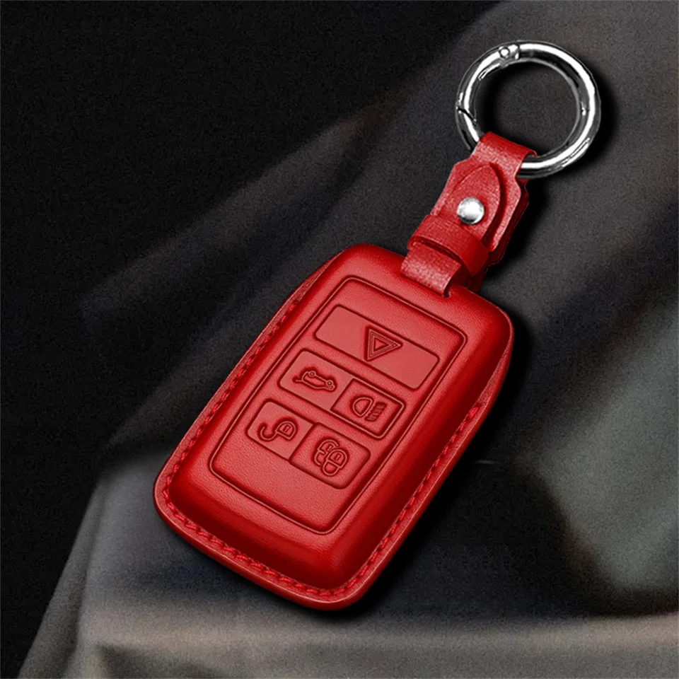 Car Key Case Holder Keychain For Land Rover Range Rover Discovery 5 Sport 2018 2019 For Jaguar XEL E-PACE 2019 Accessories