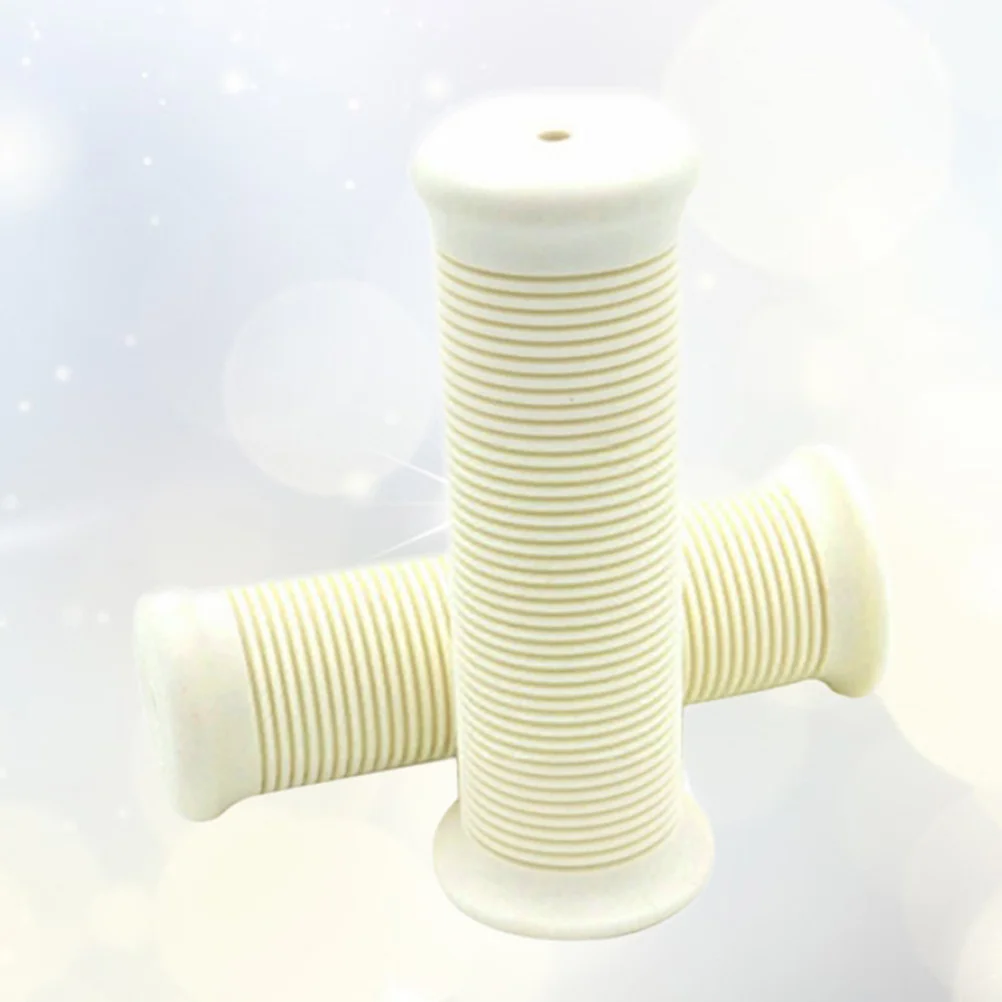 

1Pair Motorcycle Handlebar Grip Tpu Vintage Non-Slip Shock Absorbing Universal Thread Bike Grips Cycling Handlebar Covers White