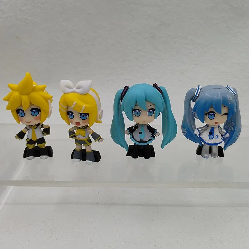 4 ชิ้น/เซ็ตอะนิเมะHatsune Miku Action Figure Kagamine Rin Kagamine Lenตุ๊กตาKawaiiของเล่นเครื่องประดับฮาโลวีนแฟนของขวัญของเล่นเด็ก