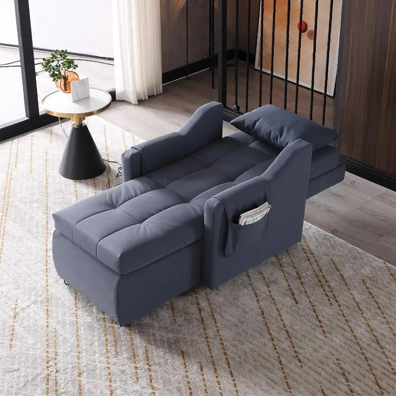 

Fabric single electric sofa recliner small apartment elderly home club leisure massage lazy princess bed