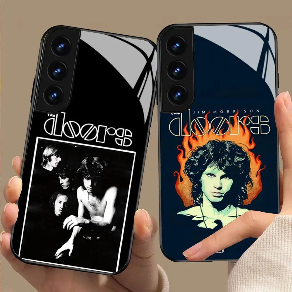 The Doors-Jims-Morrisons-S Phone Case For Samsung Galaxy S24 S26 S25 S23 S22 S21 S20 FE Edge Plus Ultra Black Glass Cover