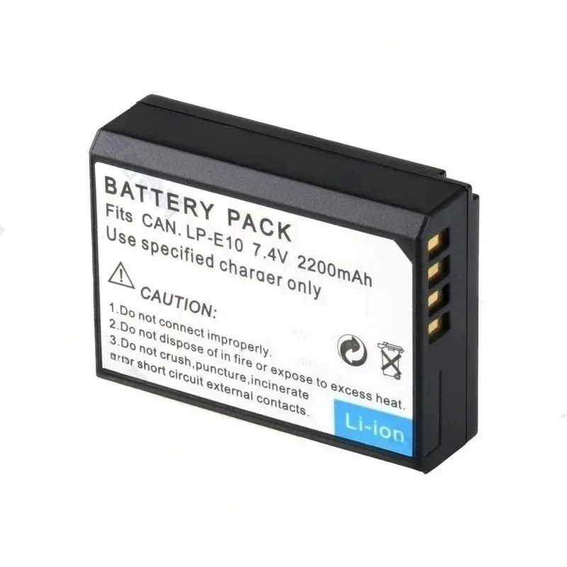 7.4V 2200mAh LP-E10 LP E10 LPE10 카메라 배터리 캐논 2000D 1100D 1300D 1200D 고품질 신제품