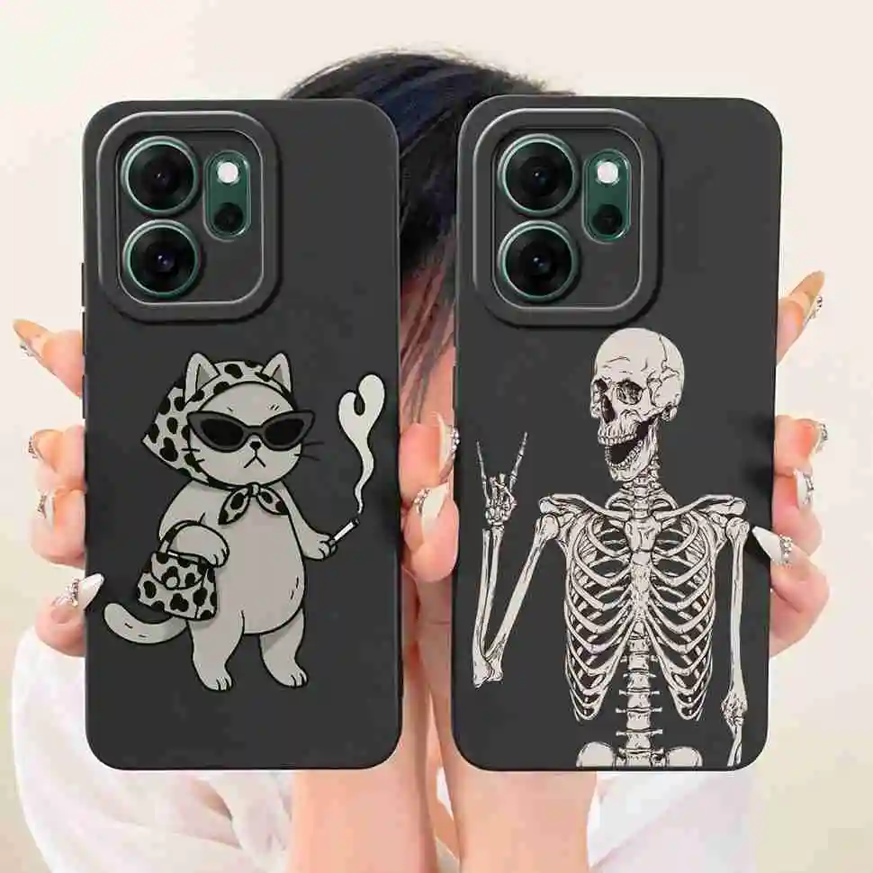 Funda For OPPO Reno 14F 5G Case Cat Dragon Lens Protection Back Cover For OPPO Reno14F Reno14 F CPH2743 5G Coque