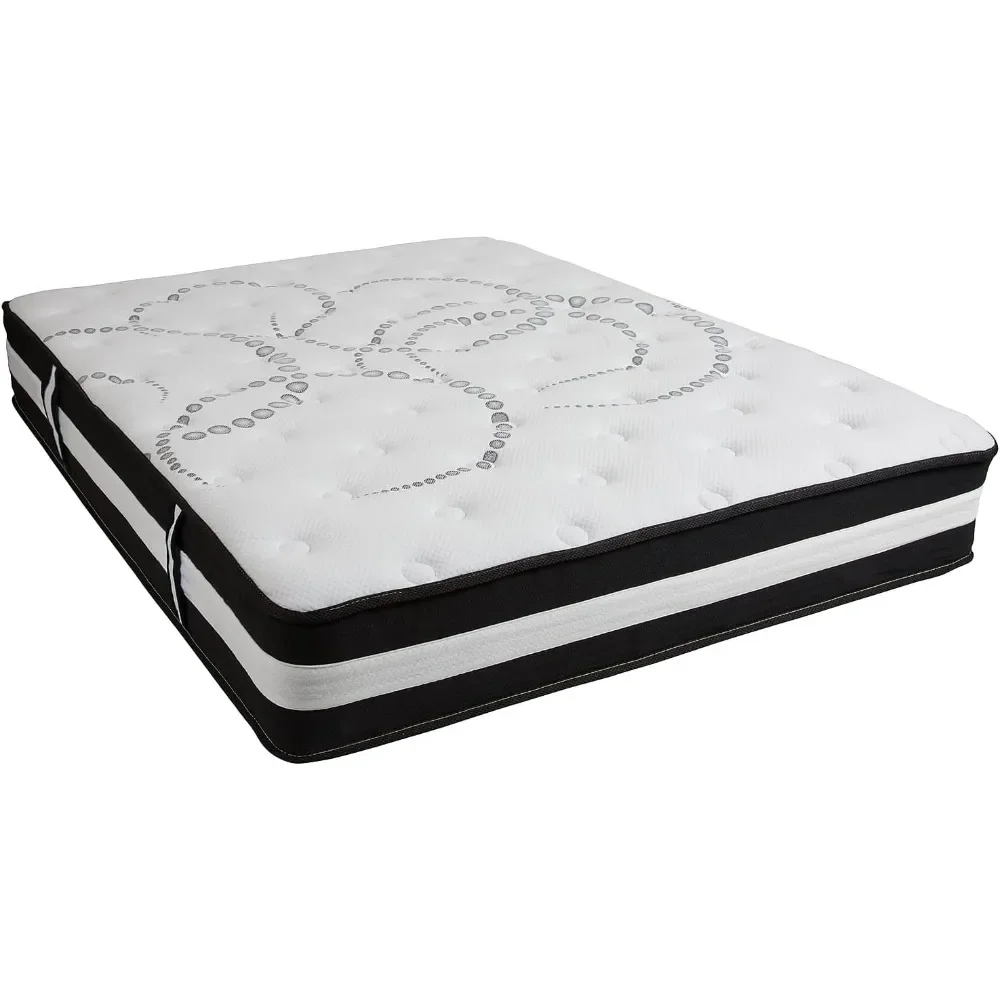 Comfortable Sleep 12 inch CertiPUR US Certified Mixed Bag Spring Mattress, Boxed Large Mattress