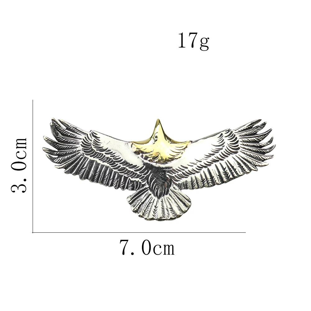 Retro miedź duże skrzydła orzeł wisiorki mosiądz Hawk naszyjnik ze zwierzątkiem sęp dekoracja wnętrz ozdoba na biurko człowiek indyjski biżuteria