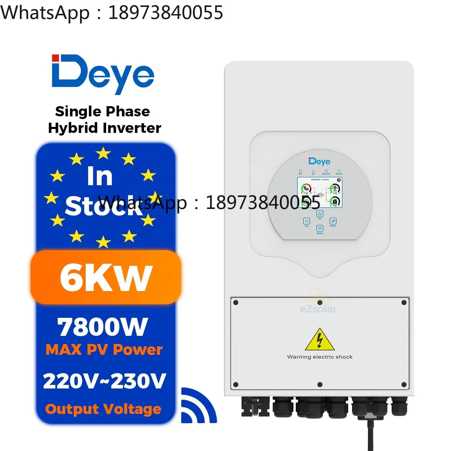 48v deye 6kw 10kw Low On-grid and Off-grid High Frequency 11kw Hybrid Solar Inverter 50kw Pcba 5kw 24v and Battery 10kw 1 Phase