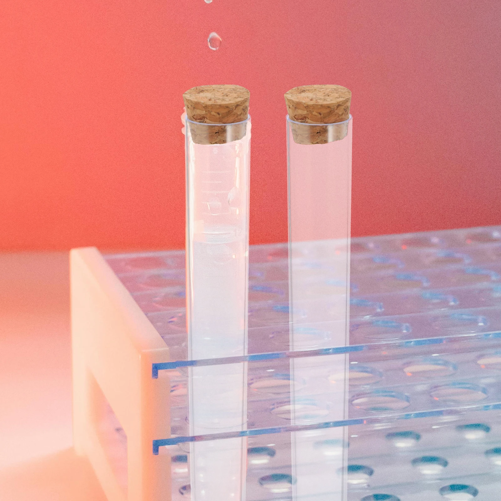 25Pcs Small Clear Testing Tubes Sample Storage Vials Cork Stopper Leak Proof Bottles for Liquid Powders Essential Oils