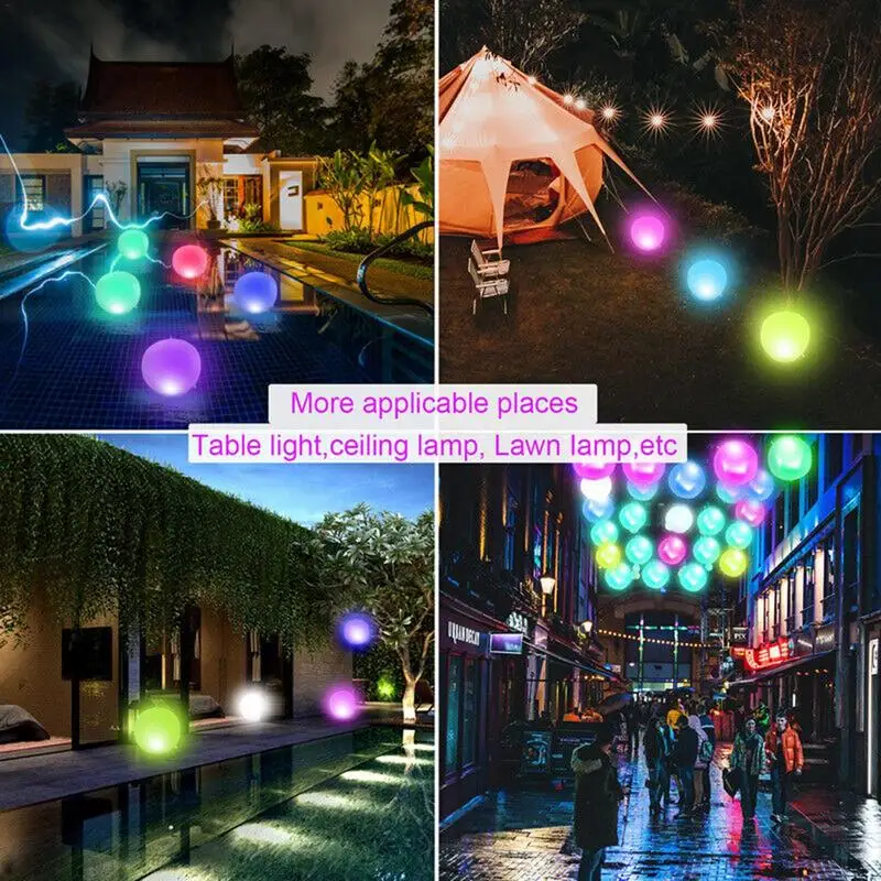 

Floating Ball Pool Light Glow In The Dark Solar Pool Lights That Float Rgb Inflatable Pond Light Solar Lawn Light Dimmable