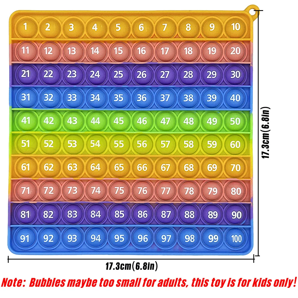 Lernen Sie 1-100 Zahlen Figuren zählen Pop-Spielzeug Mathe-Spiele, Mathematik Unterricht Manipulationen Montessori Lernspiel zeug für Schulkinder