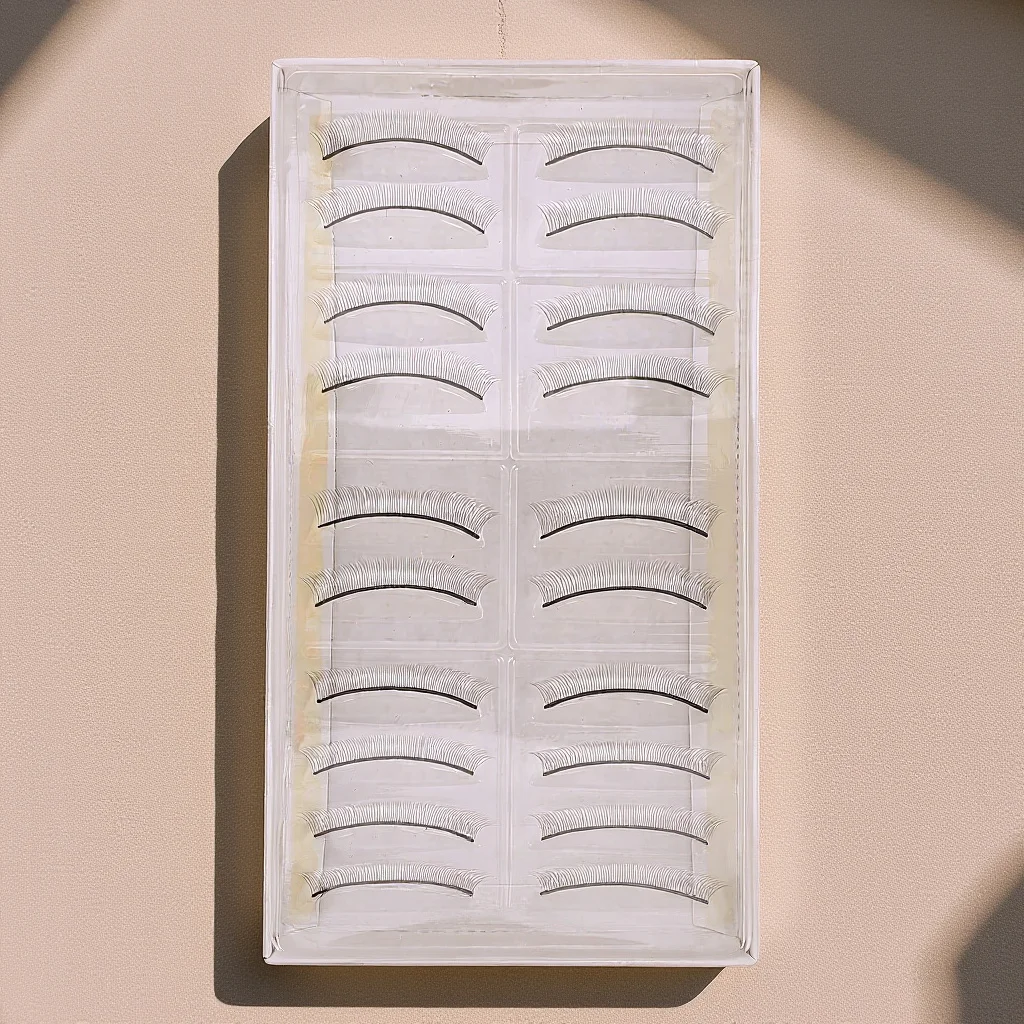

10Pairs Practice Lashes Natural Long Training Eyelash Strips for Eyelash Extensions Grafting False Lash Simulation Fake Lash