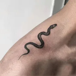 1 Sheet Snake Clavicle Tattoo Sticker Waterproof Lasting Temporary Tattoo