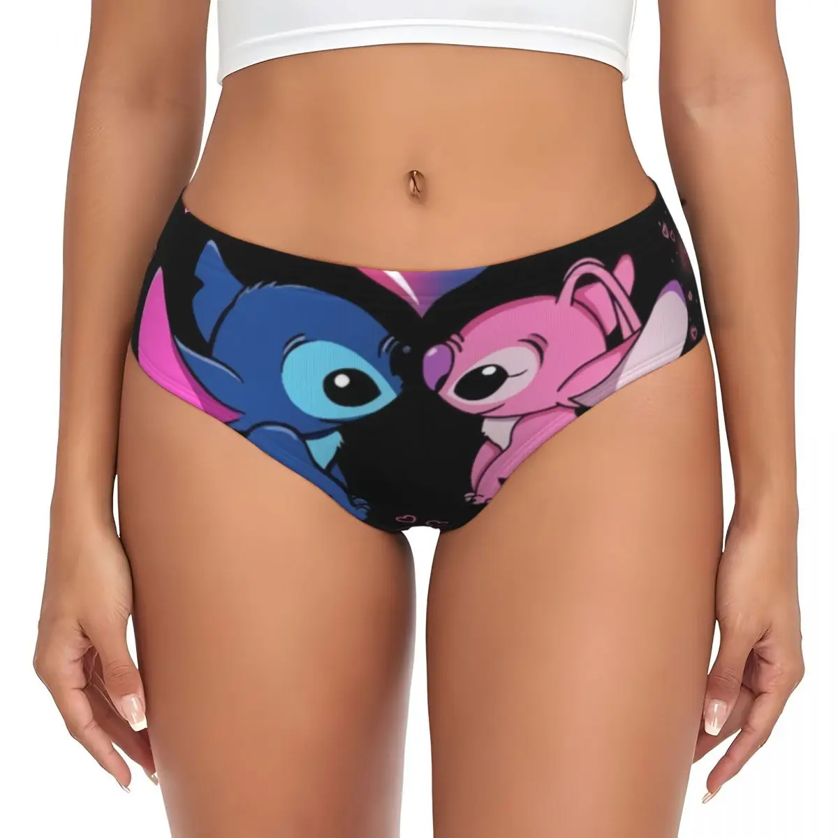 Пользовательские Lilo Stitch мультфильм аниме манга короткие трусики женское дышащее нижнее белье подарок на день Святого Валентина трусы