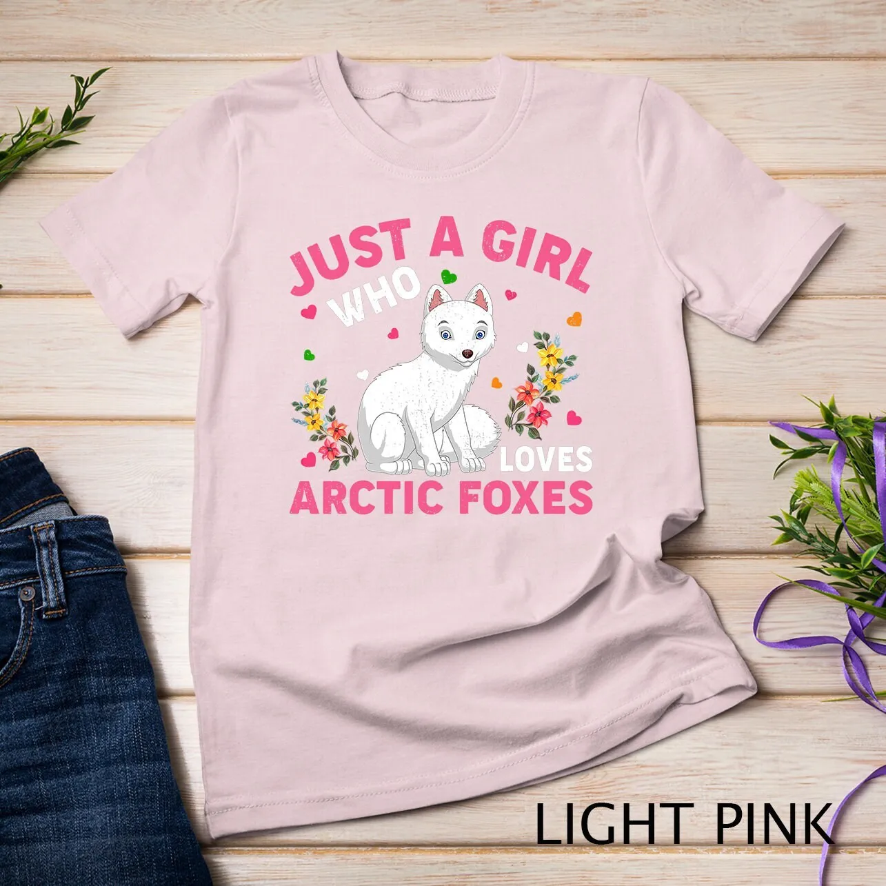 Arctic Fox Animal Lover Just A Girl Who Loves Foxes T Shirt Sweat