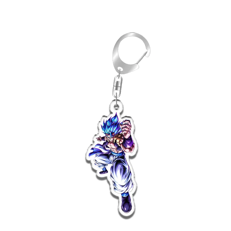 Keychain for DRAGON BALL Son Goku Majin Buu Gogeta Anime Game Fans Gifts Recycled Acrylic Backpack Pendant Decoration Rare Toys