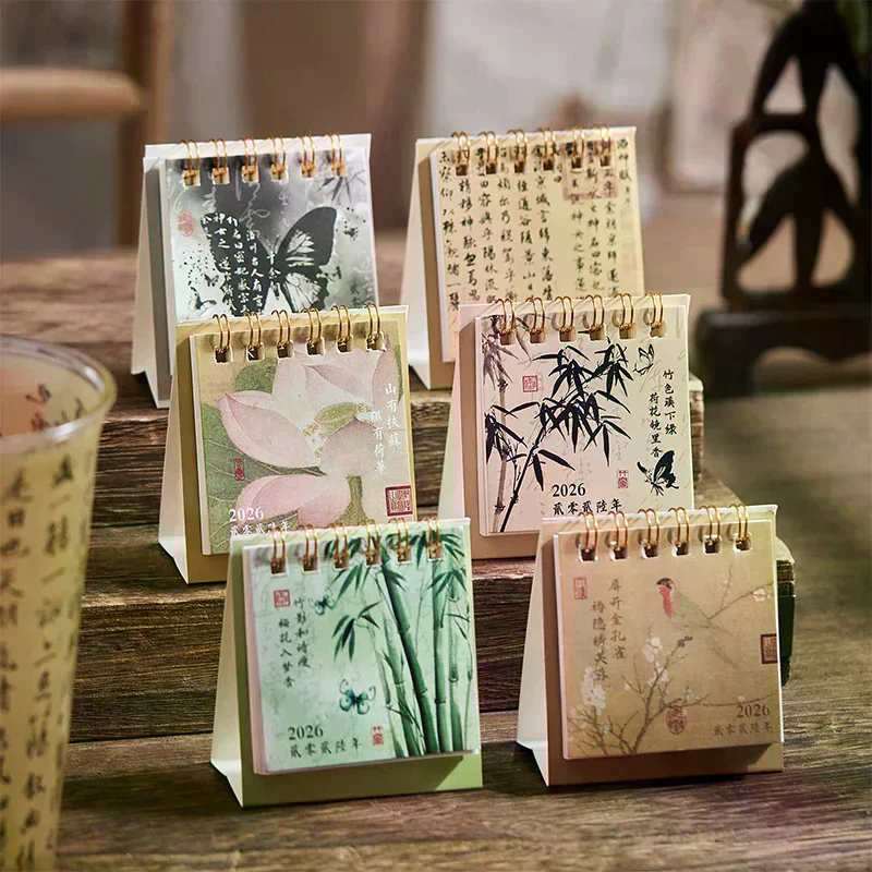 Stationery 2026 Mini Calendar Creative Planner Desktop Decoration High Quality Durable Material Easy To Install