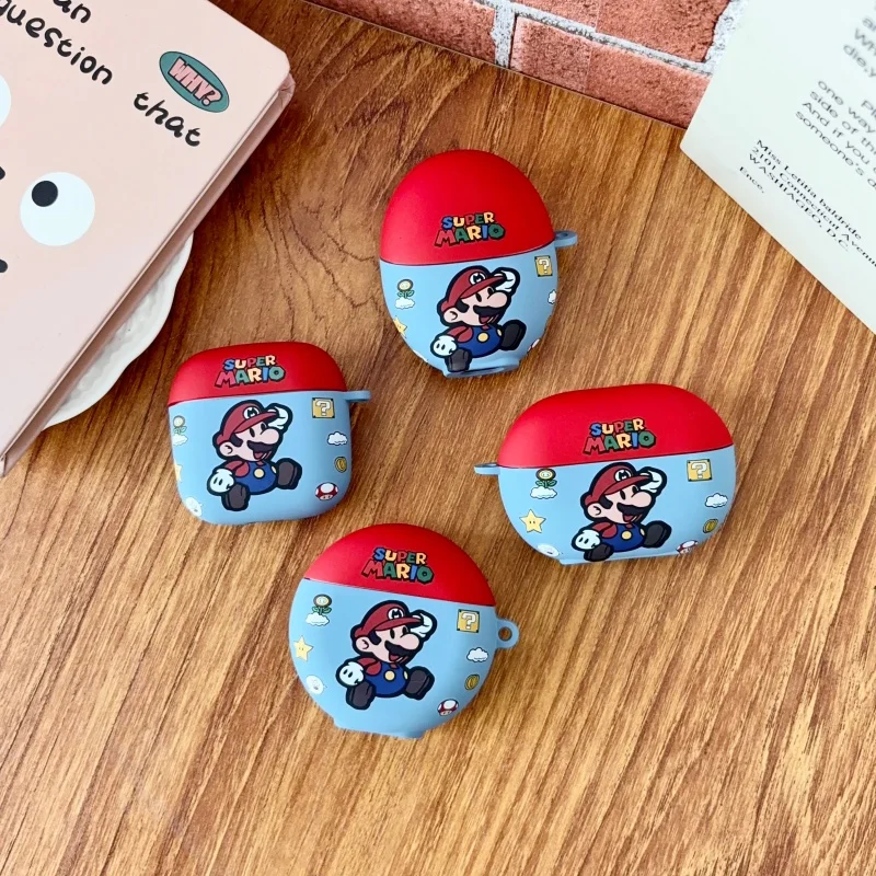 Cute Cartoon Super Mario Headphone Case for AirPods 4 2 3 1 Pro 3 2 Wireless Bluetooth Headphone Case