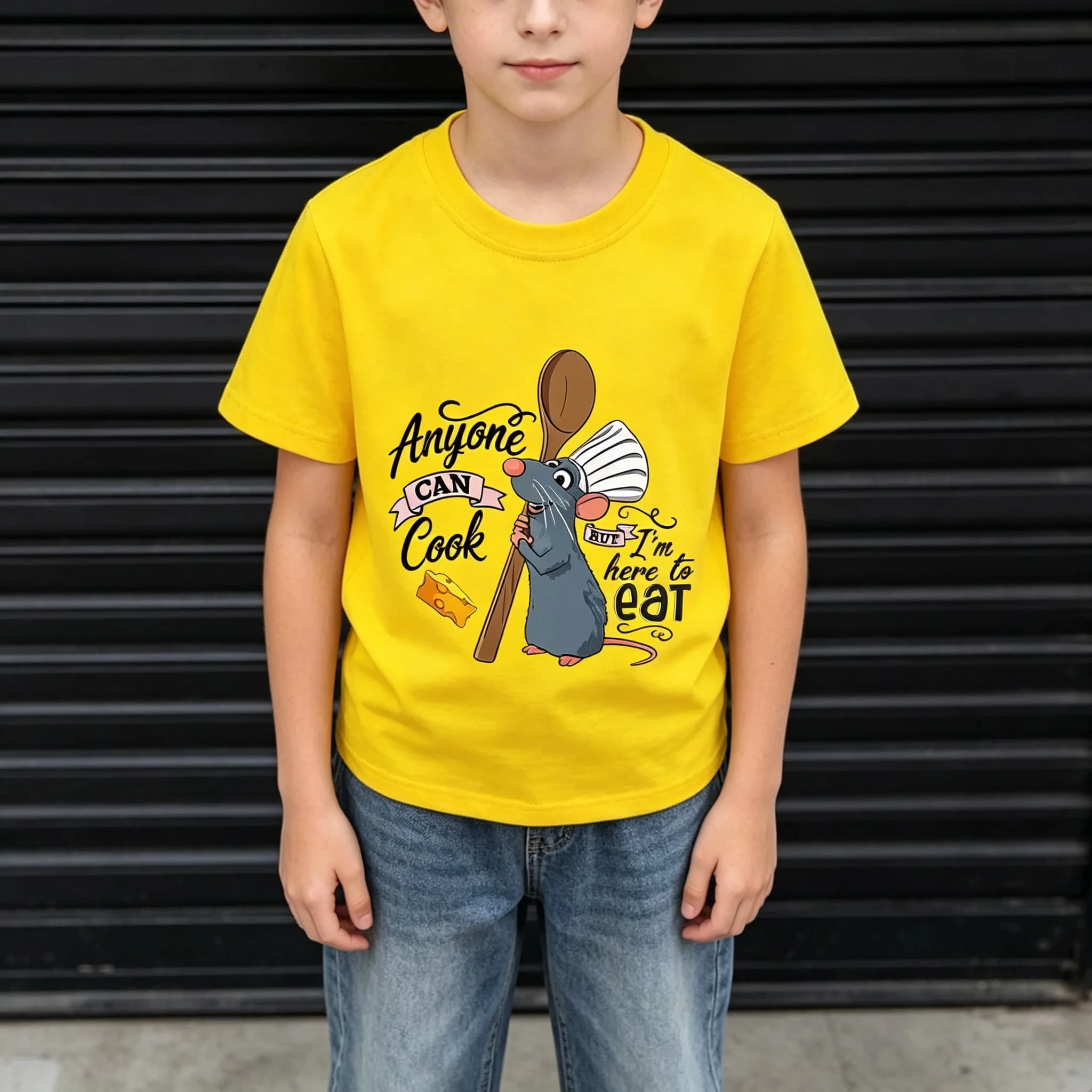 Cute Mouse Print Summer Comfortable Tee Men T Shirt Women Tee Boys Top Children Parent Child Cotton Short Sleeves Kids Tshirt