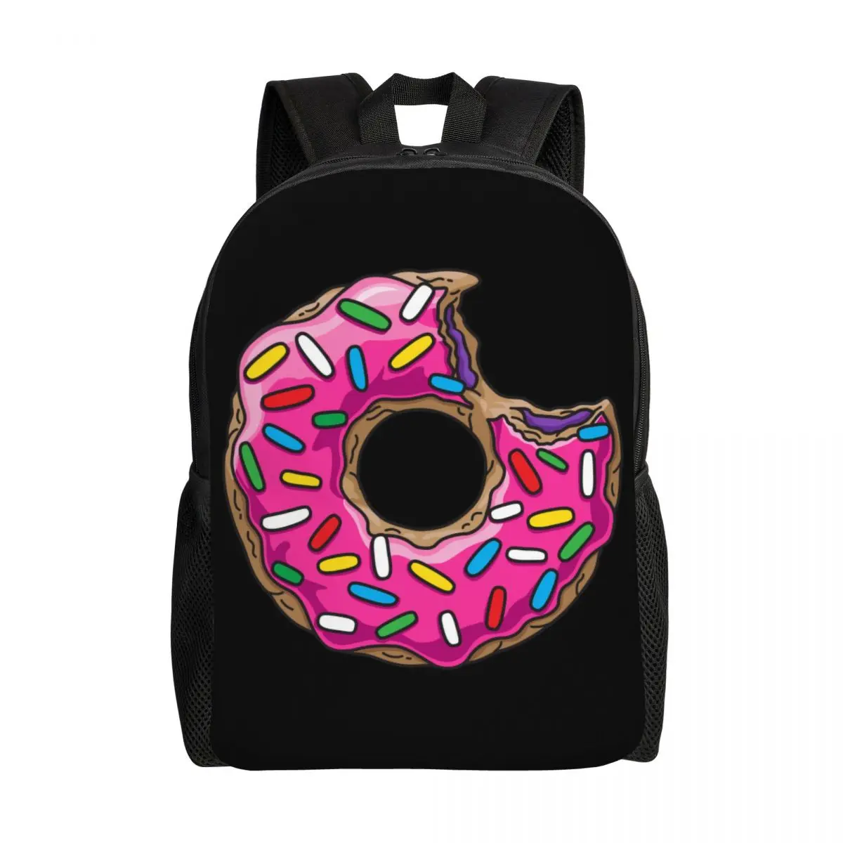 Donut Doughnut Travel Backpack Men Women School Laptop Bookbag Circular Bread College Student Daypack Bags