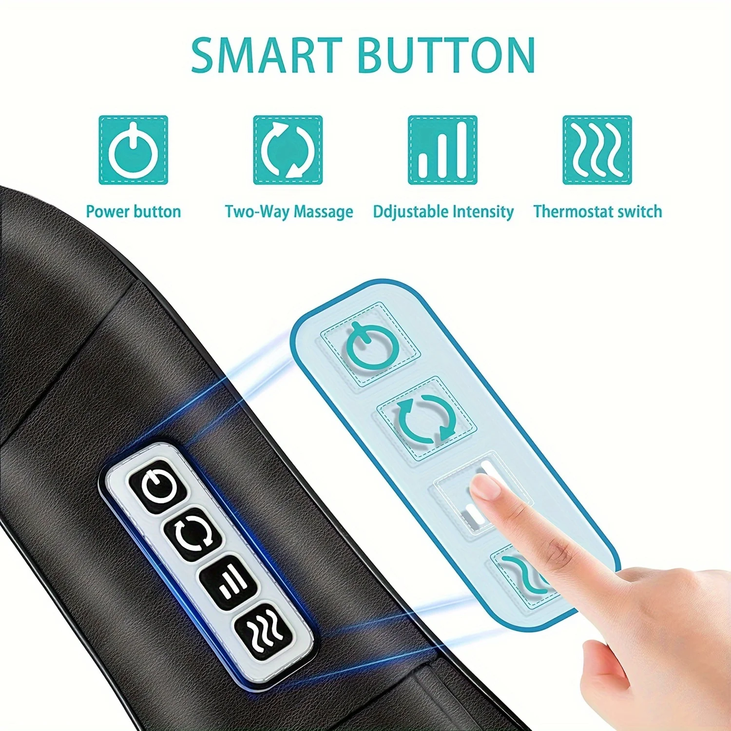 Masażer ramion Shiatsu z ogrzewaniem, masażer pleców i szyi - prezenty dla kobiet i mężczyzn - prezent na dzień ojca i matki