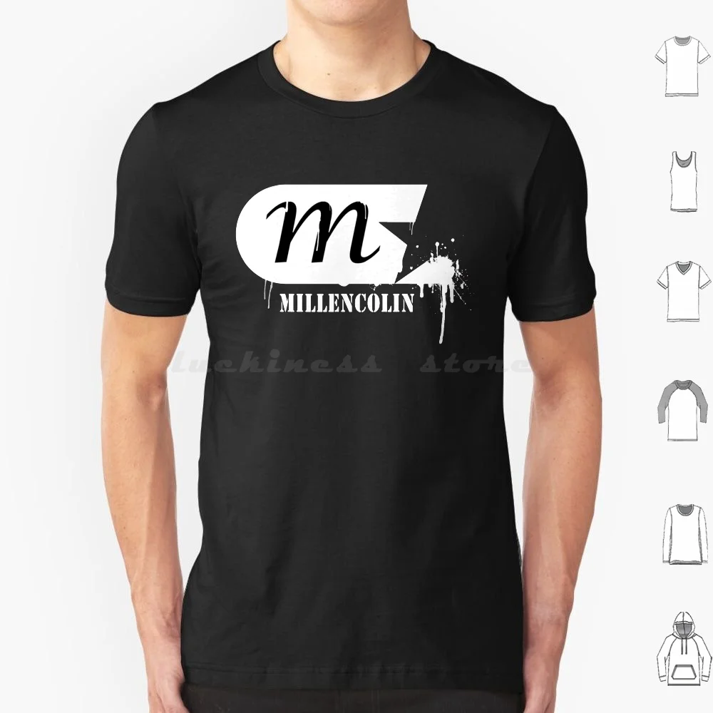 Millencolin-Sweedish Punk Rock Band, logotipo de estêncil sangramento estilo rua. Impressão Branca. Camiseta 6xl algodão legal Millencolin