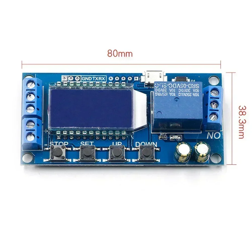 Industrial Timer Relay Module DC 6-30V And USB 5V Switch With LCD Display For Precision Timing Control In Automation
