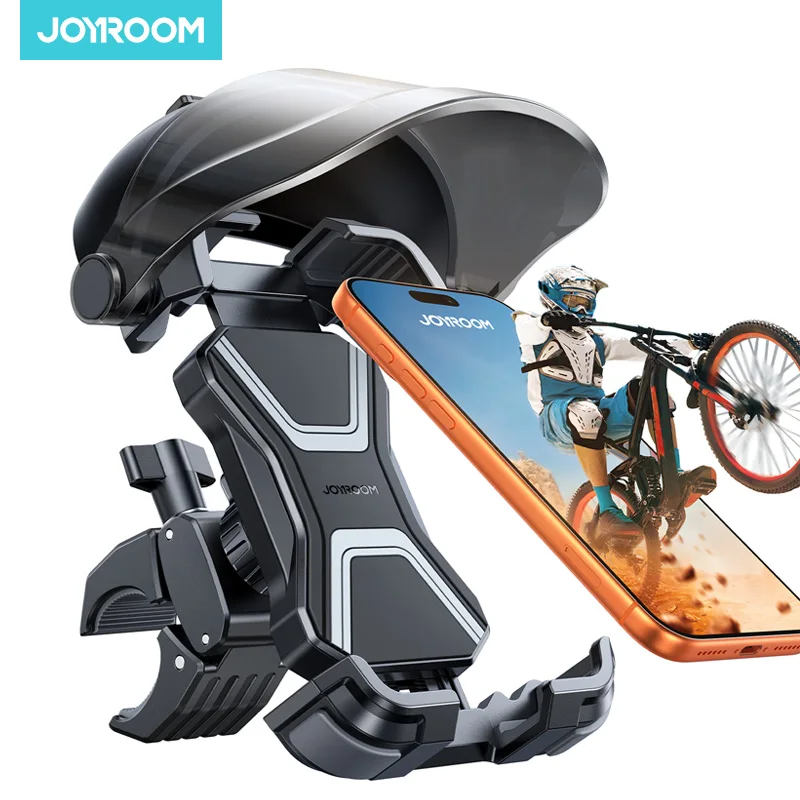 

Joyroom НОВЫЙ универсальный держатель для телефона на велосипед для iPhone Samsung, крепление для велосипеда, мотоцикла, мото, с защитой от солнца, для велоспорта