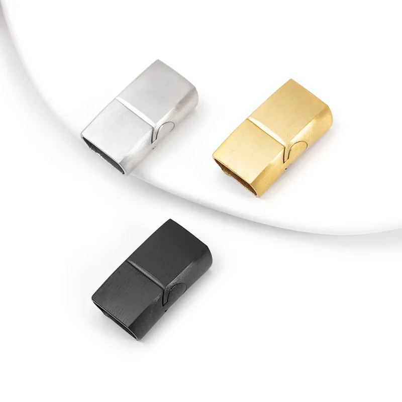 10 szt. Zapięcia ze stali nierdzewnej 316L Otwór 12x6mm 12x4mm do skórzanych bransoletek Zapięcie Magnetyczne DIY Bransoletka Akcesoria do wyrobu biżuterii